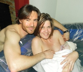 The Bradley Method Birth Family in Tub